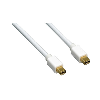 Mini Displayport male to Mini Displayport cable male, Supports 4K@60Hz, v1.2, white, 10 foot - Part Number: 10H1-66110