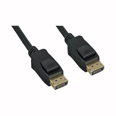 DisplayPort v1.4 Video Cable, 32.4 Gbit/s Data Rate, 8k@60Hz / 4k@120Hz, DisplayPort Male, 15 foot - Part Number: 10H1-70115