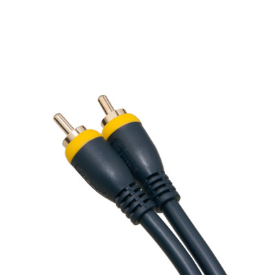 High Quality RCA Video Cable, Coaxial Construction, RCA Male, Gold-plated Connectors, blue, 6 foot - Part Number: 10R2-71106