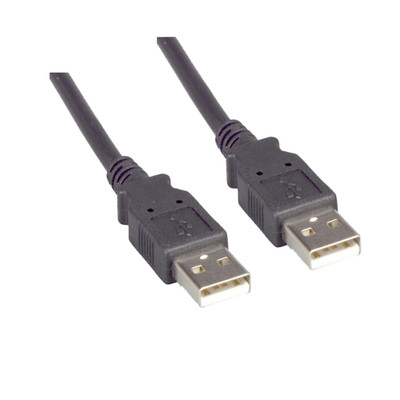 USB 2.0 Type A Male to Type A Male Cable, Black, 15 foot - Part Number: 10U2-02115BK