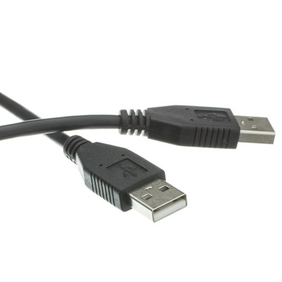 USB 2.0 Type A Male to Type A Male Cable, Black, 10 foot - Part Number: 10U2-02110BK