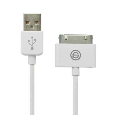 Apple Authorized White iPhone, iPad, iPod USB Charge and Sync Cable, 4 foot - Part Number: 10U2-04106WH