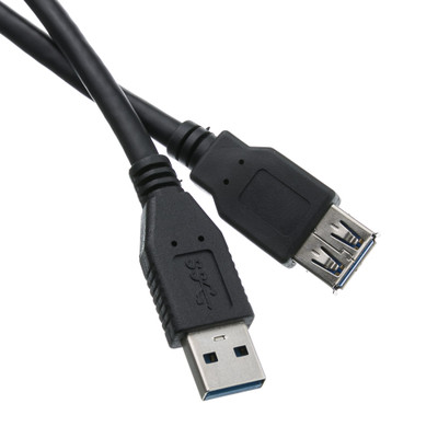 USB 3.0 Extension Cable, Black, Type A Male / Type A Female, 10 foot - Part Number: 10U3-02110EBK