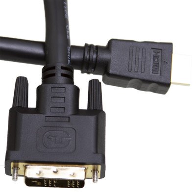 HDMI to DVI Cable, HDMI Male to DVI Male, 50 foot - Part Number: 10V3-21550