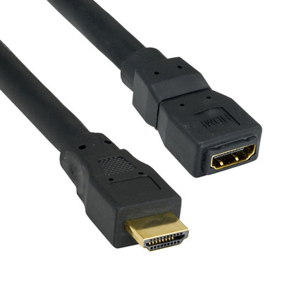 HDMI Extension Cable, High Speed with Ethernet, HDMI Male to HDMI Female, 24AWG, 10 foot - Part Number: 10V3-41210