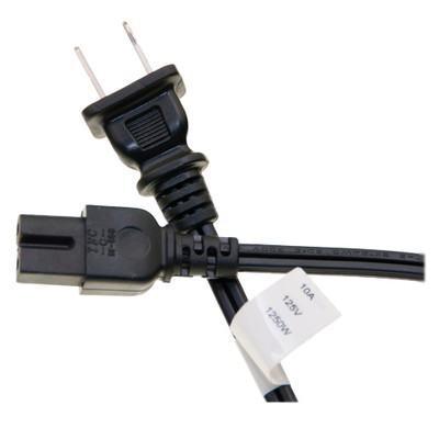 Notebook/Laptop Power Cord, NEMA 1-15P to C7, Polarized, 10 ft - Part Number: 10W1-14210