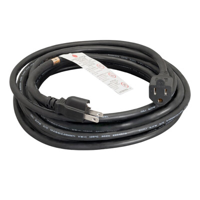 Outdoor Power Extension Cord, SJTW 12 AWG,  3C, 15Amp/125V, UL, 100 feet, UL, Black - Part Number: 10W4-622HD