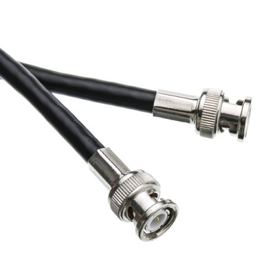 BNC RG6 Coaxial Cable, Black, BNC Male, UL rated, 50 foot - Part Number: 10X4-02150