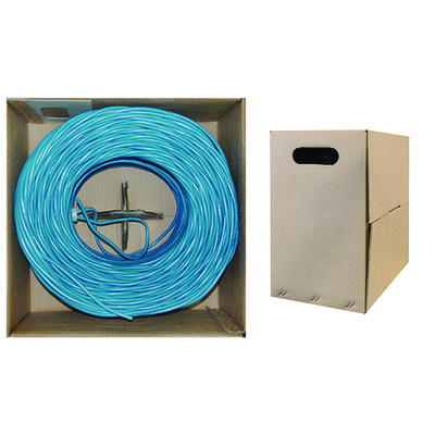 Bulk Dual Cat5e and Dual RG6 Quad Shield with Blue Outer Jacket, Spool, 500 foot - Part Number: 14X4-061NF