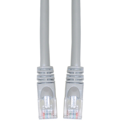 Cat5e Gray Copper Ethernet Crossover Cable, Snagless/Molded Boot, 7 foot - Part Number: 10X6-33107