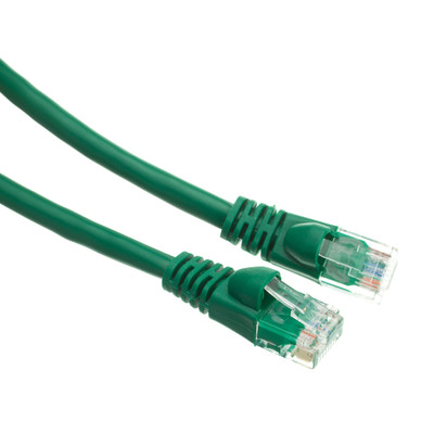Cat6 Green Copper Ethernet Patch Cable, Snagless/Molded Boot, POE Compliant, 25 foot - Part Number: 10X8-05125
