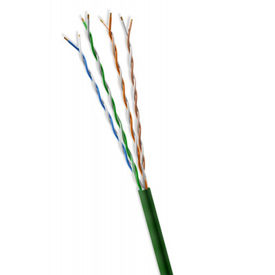 Bulk Slim Cat6 Green Ethernet Cable, 28AWG Stranded Copper, UTP, Spool, 1000 foot - Part Number: 10X8-851MH