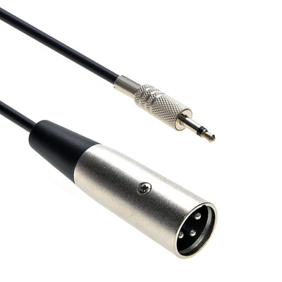 XLR Male to 3.5mm Mono Male Cable 10ft - Part Number: 10XR-02110