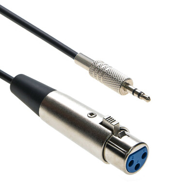 XLR Female to 3.5mm Stereo Male TRS(Balanced Audio) Cable 25ft - Part Number: 10XR-03225