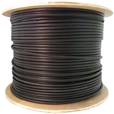 12 Fiber Indoor/Outdoor Fiber Optic Cable, Multimode 50/125, Corning ClearCurve OM4, Plenum Rated, Black, Spool, 1000ft - Part Number: 11F3-412NH