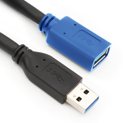 USB 3.0 Active Extension Cable, Type A Male / Type A Female, CMR, 35 Feet, Black - Part Number: 12U3-02135