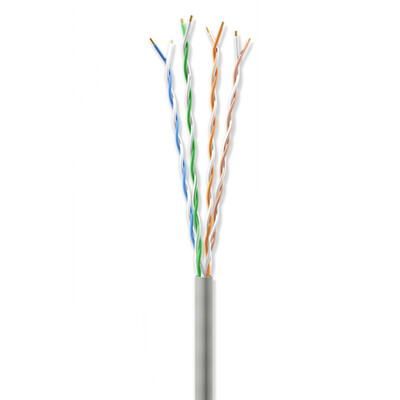 Bulk Slim Cat6a Gray Ethernet Cable, 28AWG Stranded Copper, UTP, Spool, 1000 foot - Part Number: 13X6-621MH