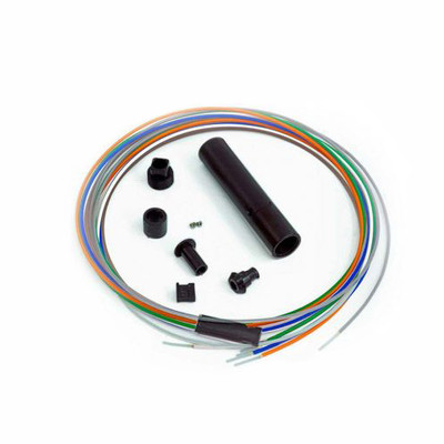 6-Fiber Distribution Break-Out Kit, 2mm Color Coded 40 inch Tubing, Accepts 900um - Part Number: 15F3-02206