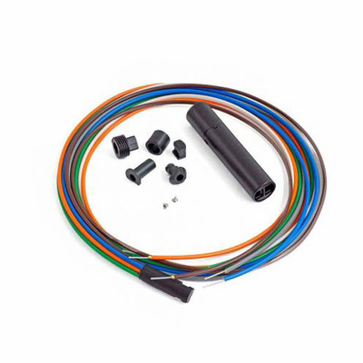 6-Fiber Distribution Break-Out Kit, 3mm Color Coded 40 inch Tubing, Accepts 250um - Part Number: 15F3-03206