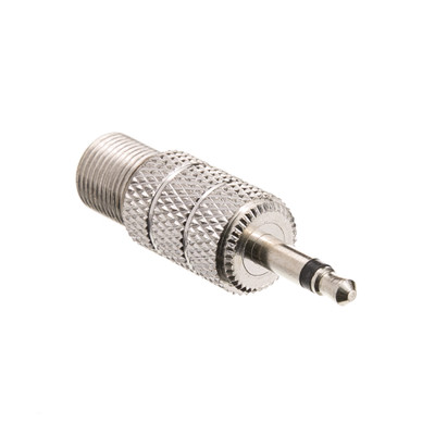 F-pin Female to 3.5mm Mono Male Adapter - Part Number: 200-117