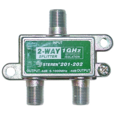 F-pin Coaxial Splitter, 2 way, 1 GHz 90 dB - Part Number: 30X4-13202