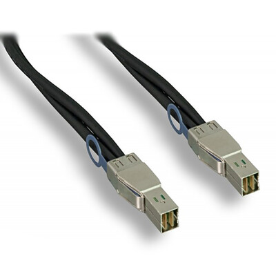 SFF8644 External Mini-SAS Cable, 12Gbit, SFF8644 male to SFF8644 male, 1m - Part Number: 23SA-02001