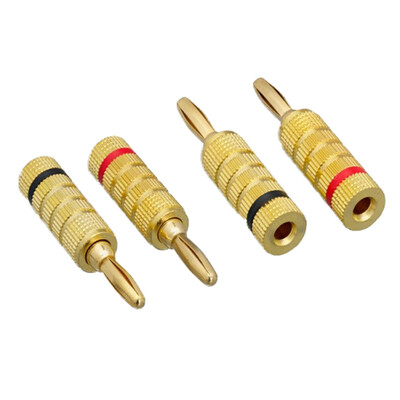 Banana Plug for Speaker Cable, Closed Screw Type, Gold-Plated, 2 Piece - Part Number: 30C3-4169B