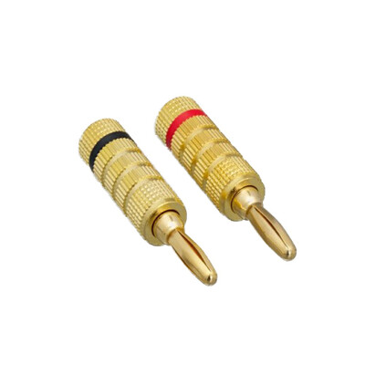 Banana Plug for Speaker Cable, Closed Screw Type, Gold-Plated, 2 Piece - Part Number: 30C3-4169B