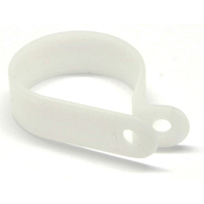 Nylon Cable Clamp, R-Type Loop Hanger, 100 Pieces, 0.25 inch - Part Number: 30CV-31100