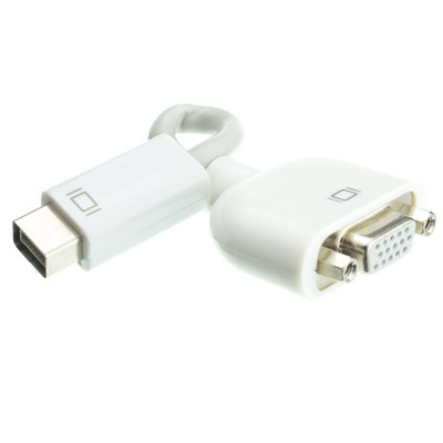 Mini-DVI to VGA Adapter Cable, Mini-DVI Male to HD15 Female, 6 inch - Part Number: 30H1-55000
