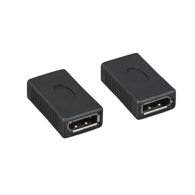 DisplayPort 1.4 Coupler / Gender Changer, DisplayPort Female to DisplayPort Female, Black - Part Number: 30H1-60400
