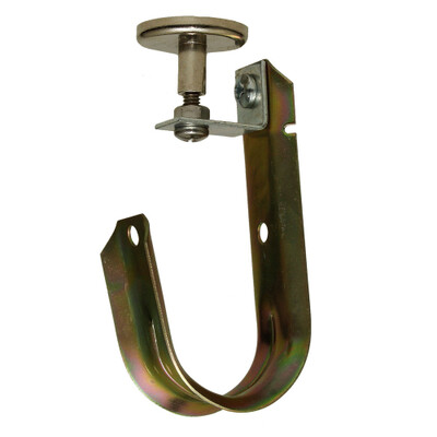 2 inch Magnetic J-Hook rated to 17 lb, Top Mounted, 360 Degree Rotation, UL Listed, 10 Pieces/Bag - Part Number: 30MA-01103