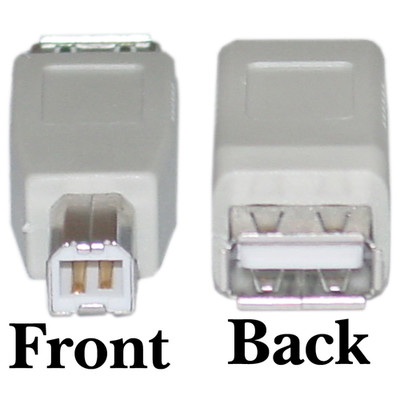USB A to B Adapter, Type A Female to Type B Male - Part Number: 30U1-03300