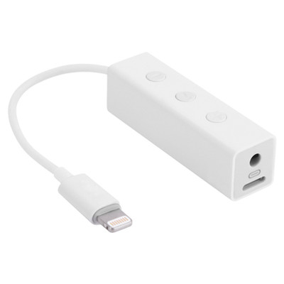 Apple Authorized 3.5mm audio  + charge, lightning Male to  Female Adapter Cable, 6 inch - Part Number: 30U2-05506
