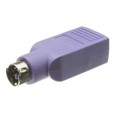 USB to PS/2 Keyboard/Mouse Adapter, Purple, USB Type A Female to PS/2 (MiniDin6) Male - Part Number: 30U2-16300