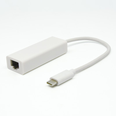 USB-C 3.1 to Gigabit (10/100/1000Mbps) Ethernet Adapter, white - Part Number: 30U3-30010