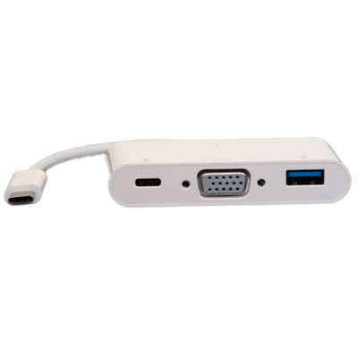USB-C 3.1, 3-in-1 Mini Dock, SVGA, USB 3.0 Type-A, & USB-C Charge Port - Part Number: 30U3-32000
