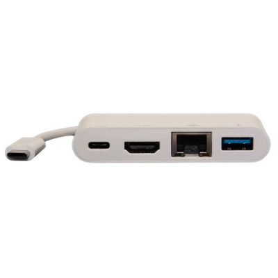 USB-C 3.1, 4-in-1 Mini Dock, 4k HDMI @ 30Hz, Gigabit Ethernet, USB 3.0 Type-A, & USB-C Charge Port - Part Number: 30U3-34000