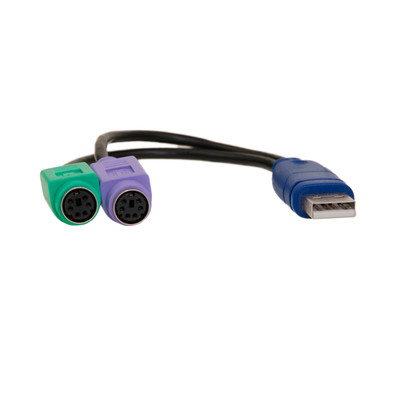 USB to PS/2 Active Adapter, USB Type A Male to 2 PS/2 Female (Keyboard and Mouse) - Part Number: 30UC-45100