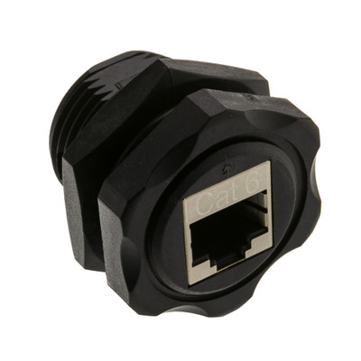Shielded Outdoor Waterproof Cat6 Coupler, RJ45 Female to Female, Wall Plate Mount - Part Number: 30X8-70400