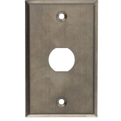 Outdoor Wall Plate w/ Water Seal, Stainless Steel , 1 Port, Single Gang - Part Number: 30X8-71001