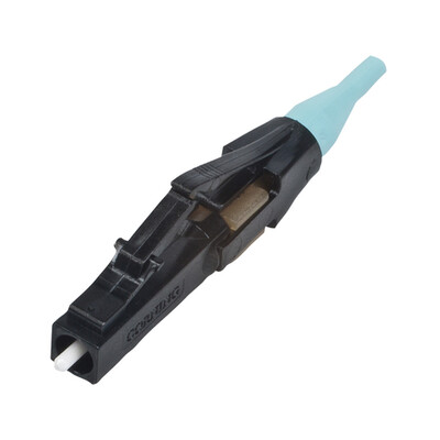 LC Connector, 50/125µm Multimode (OM3/OM4), Black Housing / Aqua Boot, Boot 900µm/2.0mm/3.0mm – Corning Unicam 95-050-99-X - Part Number: 31LC-31195