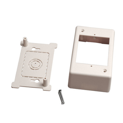 Single Gang Surface Mount Box for Raceways, low voltage, White - Part Number: 31R5-100WH