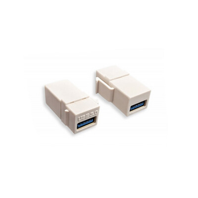 Keystone Insert, White, USB 3.0 Type A Female Coupler - Part Number: 333-330