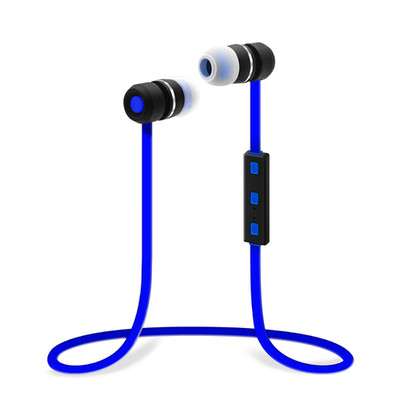 Bluetooth Wireless Sports Earbuds w/ In-line Microphone, Control Buttons, Blue - Part Number: 5002-123BL