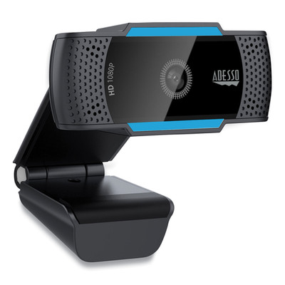 Adesso CyberTrack H5 1080P HD USB AutoFocus Webcam with Microphone, 1920 Pixels x 1080 Pixels, 2.1 Mpixels, Black - Part Number: 70U2-07520