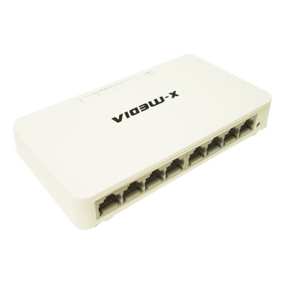 8 Port 10/100/1000 Gigabit Fast Ethernet Switch, White - Part Number: 7102-22083