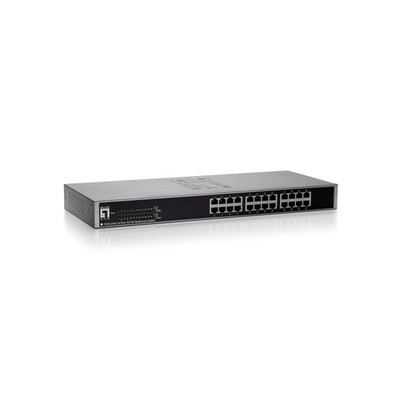 24 Port 10/100 Fast Ethernet Switch, Black - Part Number: 71X5-00224