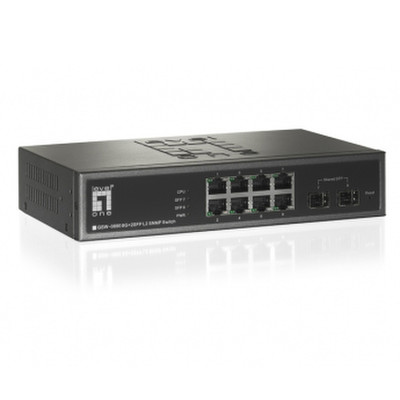 8 Port (2 are SPF Combo) Gigabit Ethernet Switch, L2 Managed - Part Number: 71X6-00108