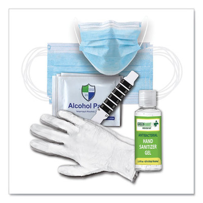 Work Week Protection Kit, includes gloves, face masks, wipes, and thermometer - Part Number: 7301-10101